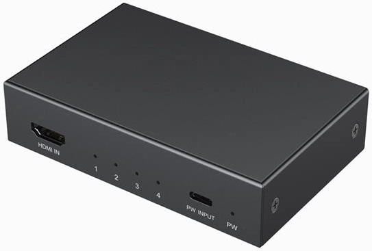 HDMI splitter 4K, 4 porty