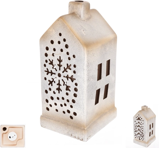 Porcelánový LED domček 10 × 10 × 20 cm (2 varianty)