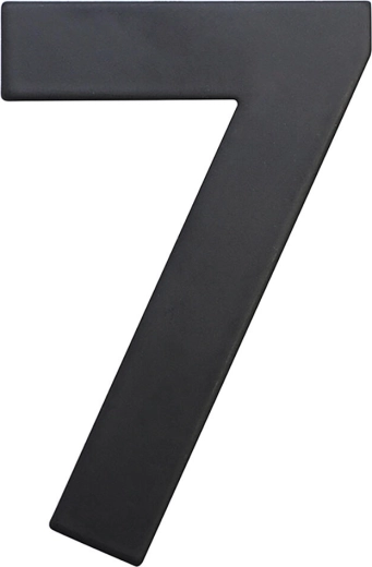 Domové číslo 7, 75 mm, nerez, matná čierna