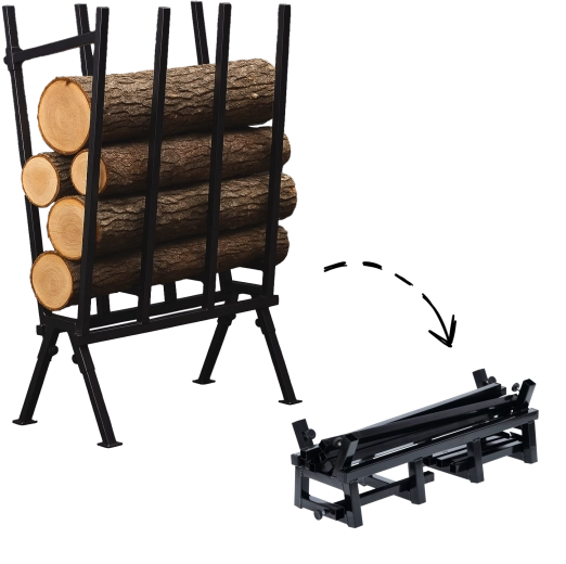 Oceľová skladacia koza na pílenie dreva 81 × 37 × 103 cm