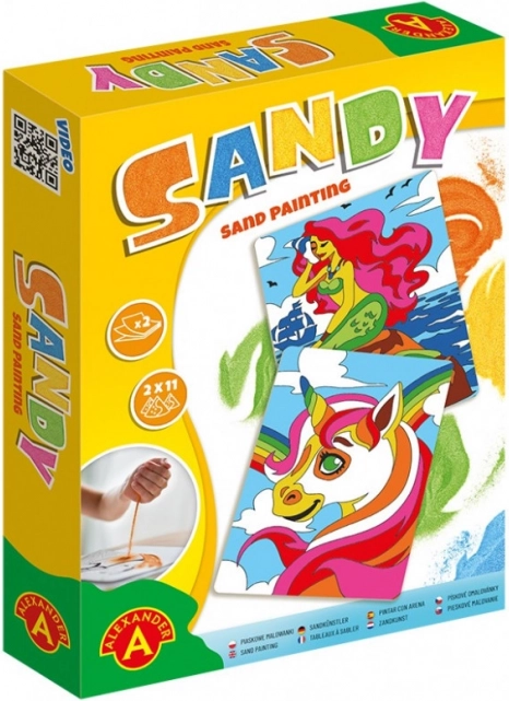 Pieskové maľovánky - Sandy - Morská panna, Jednorožec