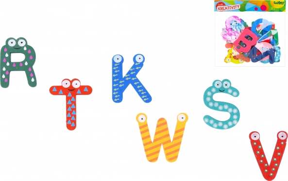 Drevená magnetická abeceda