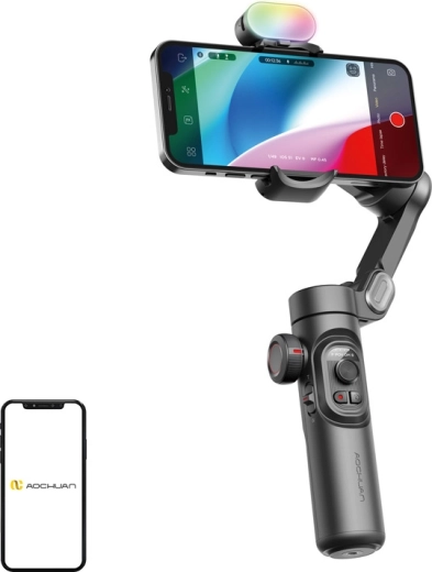 Aochuan smart XE 3-osový stabilizátor pre mobil s RGB svetlom čierny