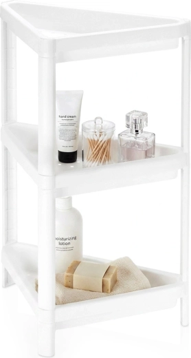 Storage Solutions trojposchodová rohová kúpeľňová polica 44 × 33 × 71 cm