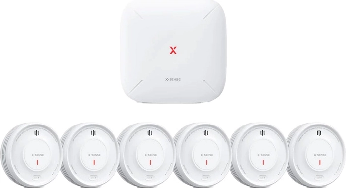Sada 6 detektorov dymu X-Sense XS0D-MR so základňovou stanicou SBS50