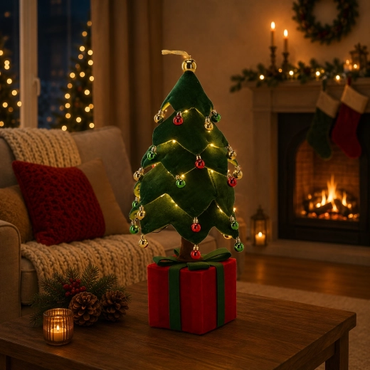 Vianočná LED dekorácia zelený stromček 70 cm