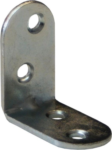 Montážny uholník s prelisom 30 × 18 × 2 mm, pozinkovaný, biely (15 ks)