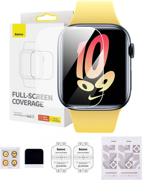 Ochranná fólia BASEUS NanoCrystal 41 mm pre APPLE WATCH 7/8, číra