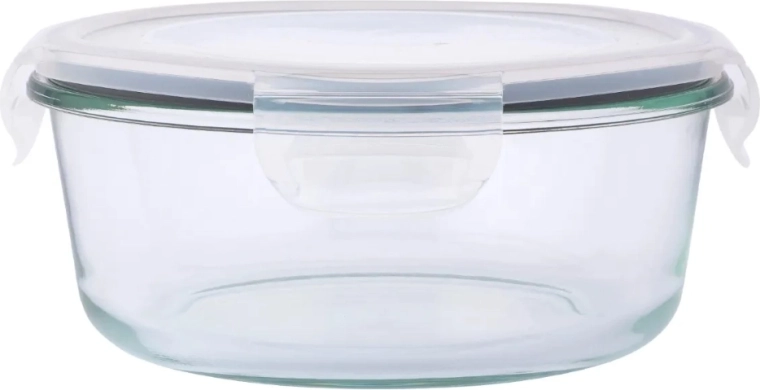 Okrúhla sklenená dóza na potraviny Fresh s uzamykateľným viečkom 0,95 l