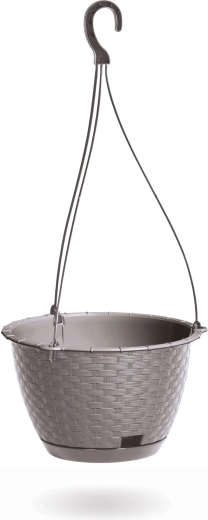 Závesný kvetináč Ratolla Round W 24,3 cm mocca