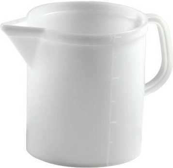 Plastová odmerka 3 l s mierkou – biela