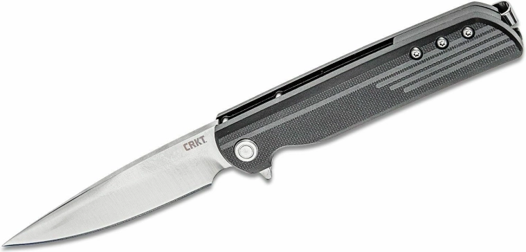 CRKT LCK+ Black vreckový nôž s asistovaným otváraním 8,4 cm