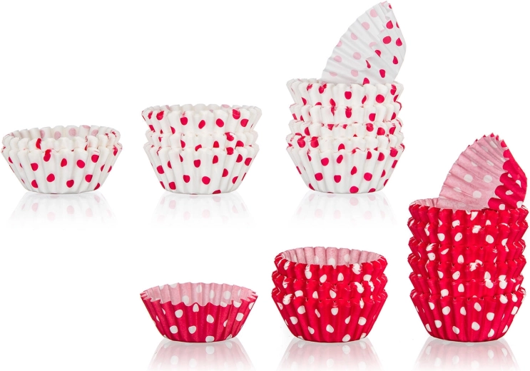 Papierové cukrárske košíčky DOTS mix 3 × 2,1 cm (200 ks)