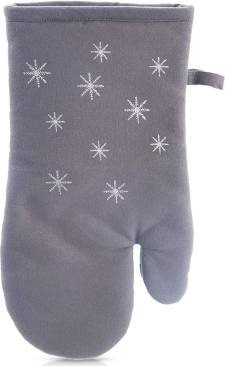 Bavlnená kuchynská chňapka s magnetom, sivá, 32 cm