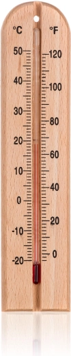 Drevený teplomer 20 cm svetlý