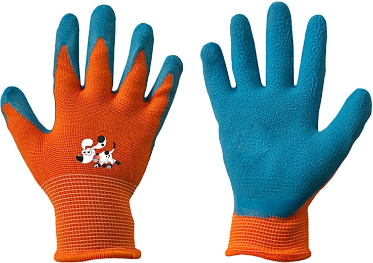 Pracovné rukavice ORANGE latex, veľkosť 5