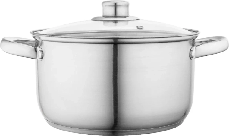 ALTOM DESIGN nerezový hrniec Fabio 22 cm, 4,7 l so sklenenou pokrievkou