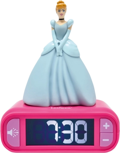 Budík s 3D nočným svetlom Disney Princezné Popoluška