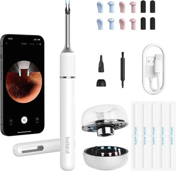 Bebird Note 5 Pro otoskop s kamerou na čistenie uší – biely