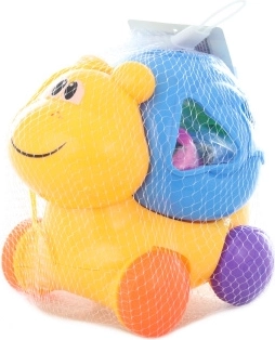 Drevená vkladačka slimák pre deti