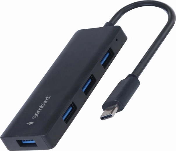 Gembird USB‑C hub 4× USB‑A (USB 3.1 Gen 1), čierny