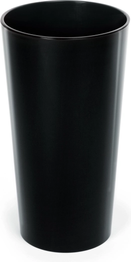 Kvetináč Lilia 14 cm s vložkou – čierny lesk