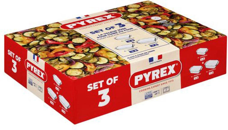 Sada sklenených pekáčov PYREX 2 l, 3 l a 4 l