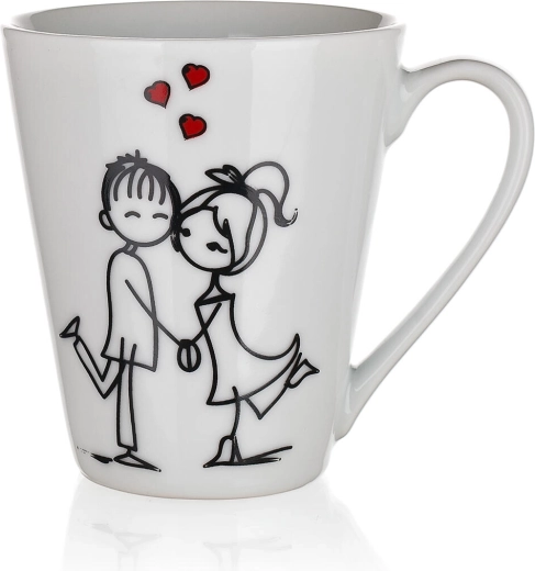 Keramický hrnček LOVE 330 ml – mix romantických dekorov