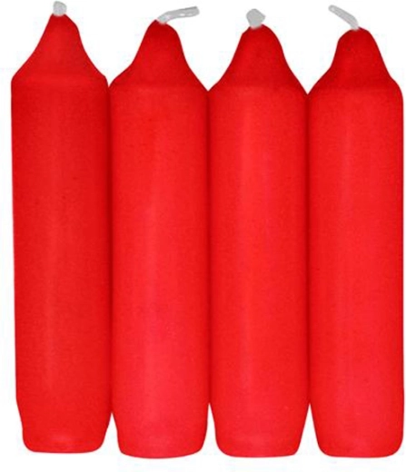 Adventné sviečky PROVENCE červené 10 cm (4 ks)
