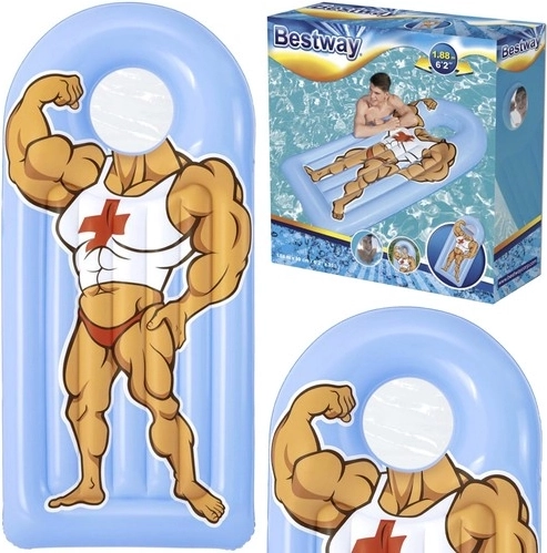 Nafukovacie ležadlo do vody BESTWAY s vtipnou potlačou