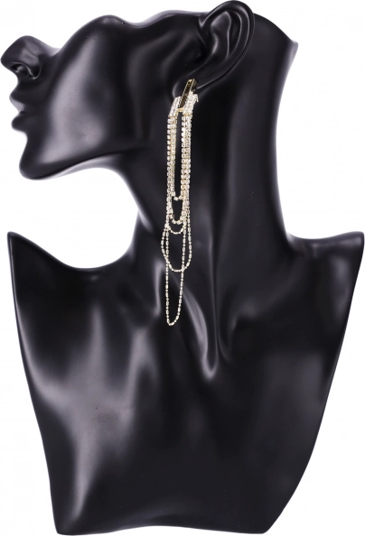 Dlhé zlaté náušnice s retiazkami