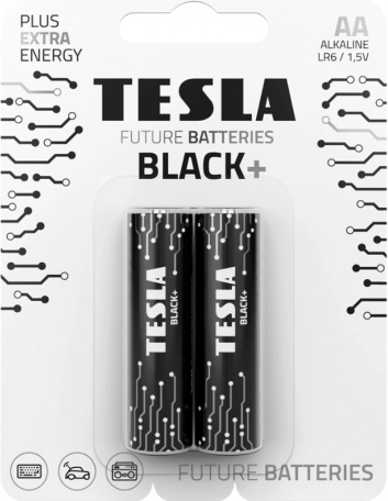 Alkalické batérie Tesla Black+ AA