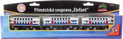 Maxim Drevená replika prímestského vlaku CityElefant