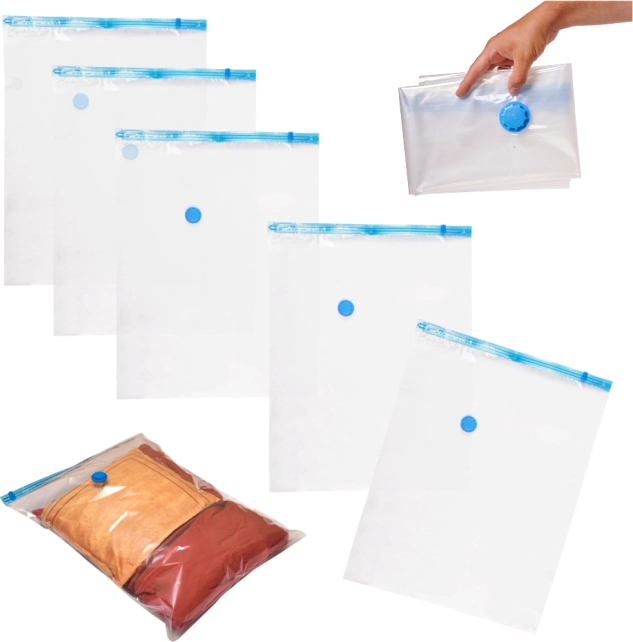 Vákuové úložné vaky na oblečenie 5 kusov 60x80 cm