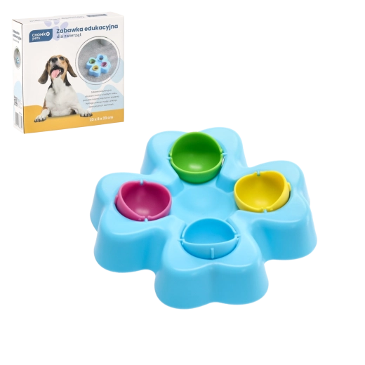 Interaktívna vzdelávacia hračka pre psa a mačku s priehradkami na maškrty 23 × 23 × 8 cm