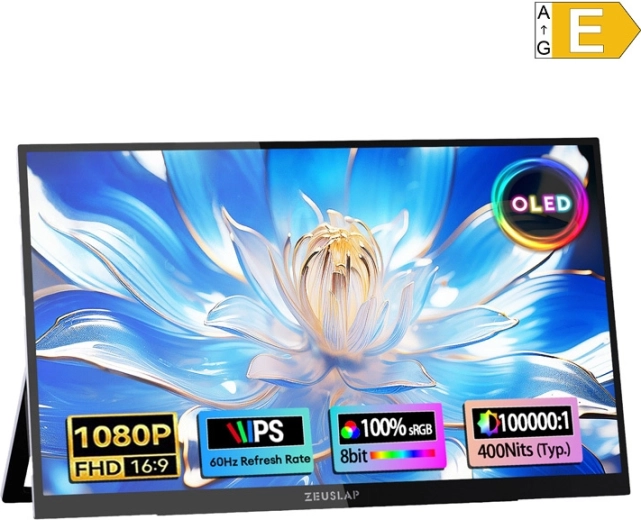 Zeuslap prenosný dotykový OLED monitor 13,3" Full HD
