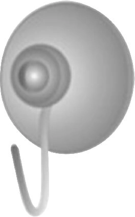 Biele prísavky s háčikom, sada 2 ks