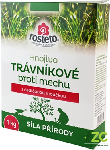 Rosteto trávnikové hnojivo s čadičovou múčkou proti machu 1 kg