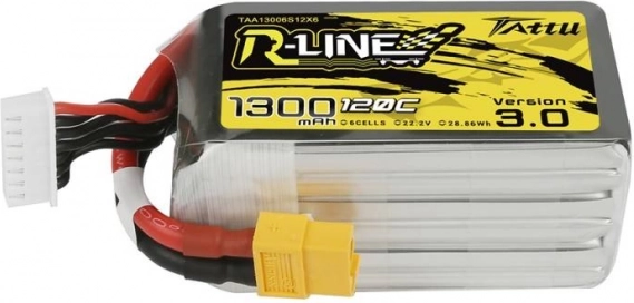 Tattu r-line 3.0 lipo batéria 1300 mah 22,2 v 120c 6s xt60