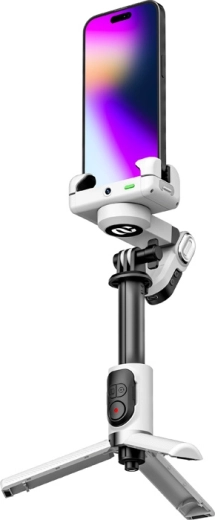 AOCHUAN Smart M1 Pro stabilizátor na telefón s RGB svetlom biely
