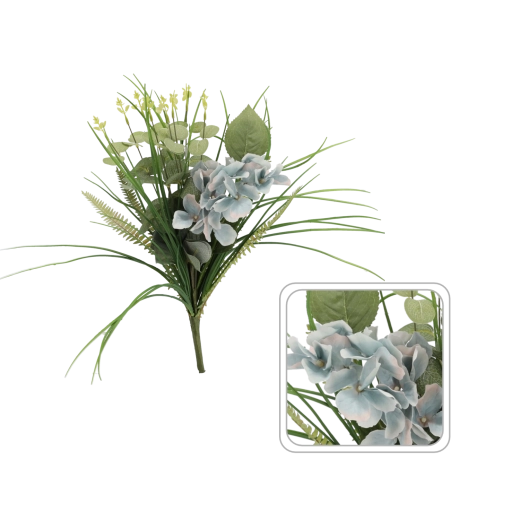 Umelá kytica s modrými kvetmi 45 cm