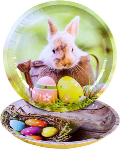 Plechový servírovací podnos TORO 26 cm s veľkonočným motívom