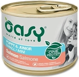 Oasy One Protein Puppy & Junior Small/Mini losos paštéta 200 g