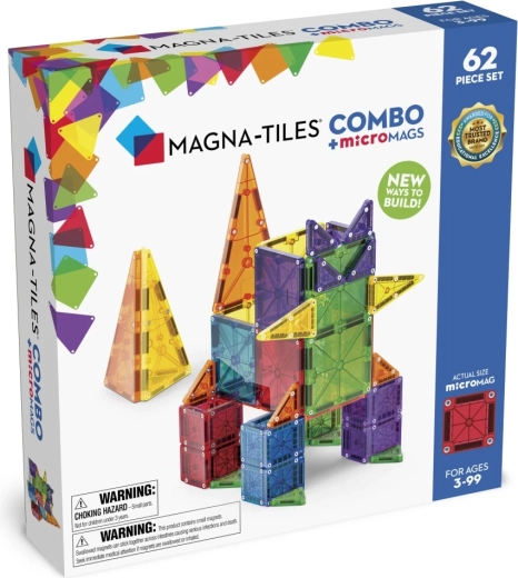 MAGNA-TILES magnetická stavebnica combo 62 dielikov