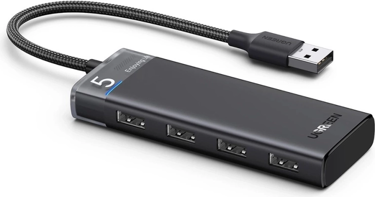 Ugreen CM653 USB hub se 4× USB-A 3.0 (sivý) - 1 kus