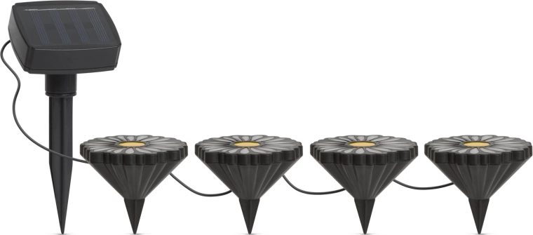 Solárne LED zapichovacie lampy v tvare kvetov RGB