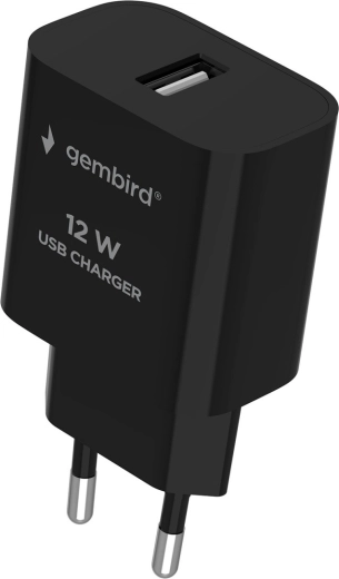 Univerzálna USB nabíjačka 12 W (2,4 A), čierna