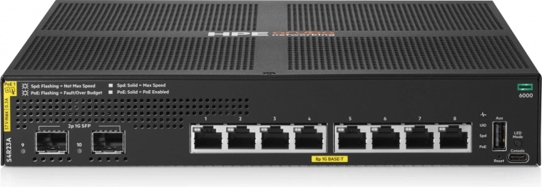Aruba Networking 6000 8G Class4 PoE 2SFP prepínač 67 W