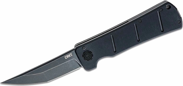 CRKT Inazuma No Ken – taktický vreckový nôž, Black Stonewash, čierny G10