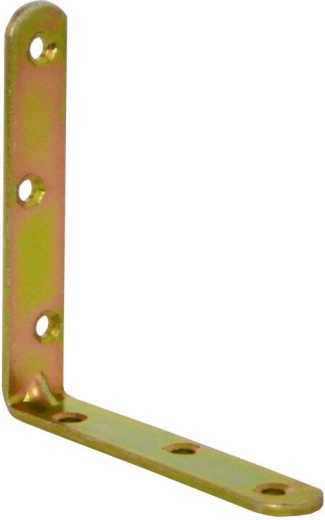 Uholník s prolisom 100×18×3 mm žlto pozinkovaný, sada 10 ks